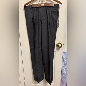 Ralph Lauren Charcoal Pleated Dress Pants